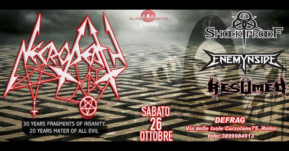 NecrodeathNews's tweet photo. LA DATA ROMANA PREVISTA PER DOPODOMANI VERRA' RIMANDATA IL 26 OTTOBRE!STAY TUNED
#necrodeath #live #annullato #posticipato #ottobre #newalbum #touranniversary #defragmentsofinsanity #thrashblackmetal #since85 #peso #flegias #pier #gl https://t.co/C4rOHadKuU