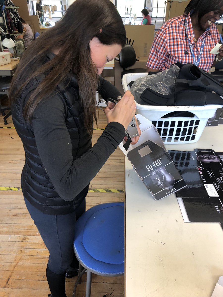 Taylor St. Jacques visited our workshop to get a feel for how our products are hand crafted! 🛠💪🏻📐 #KilledIt #MadeInTheUSA #EquiFit