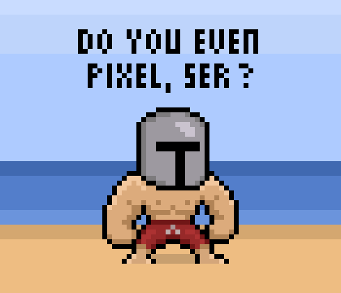 PixelFeren's tweet photo. Ser Knight went on vacation to @Pixel_Dailies' #pdisland.

#pixel_dailies #pixelart #aseprite https://t.co/MOY8l0EY8l