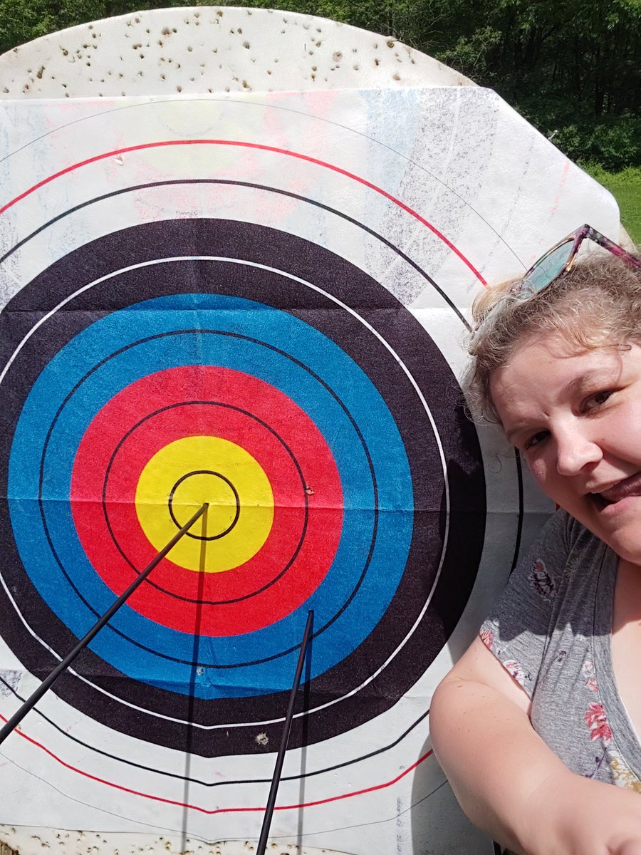 MissFahrbach's tweet photo. We made it to camp! Already made a bullseye! @SPX7200 @CYOIndianapolis https://t.co/6XHiGYToVy