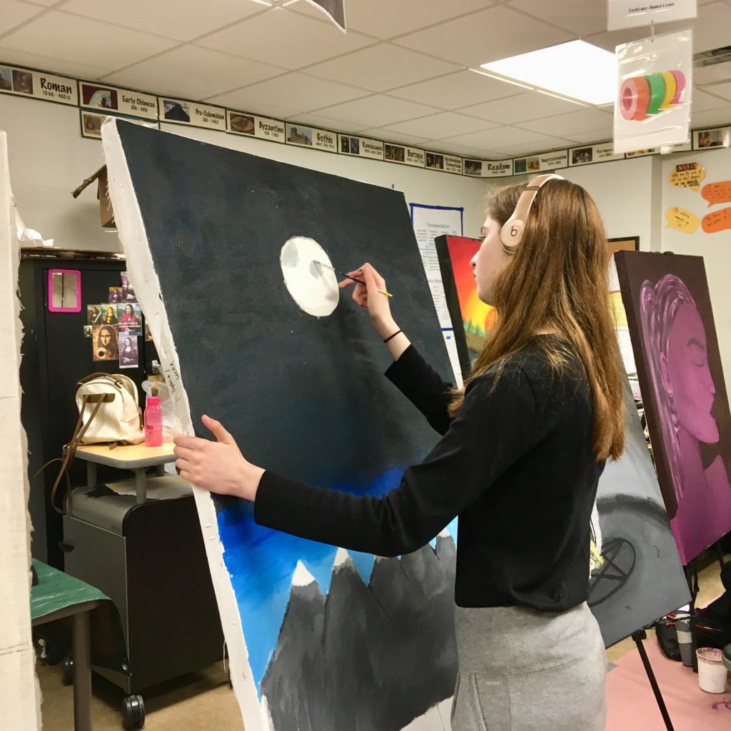 StPaulOpen's tweet photo. Check out these amazing large-scale paintings being created during #interimweek! #eleducation #arteducation #arted #artteachers https://t.co/ZUpO4Qj646