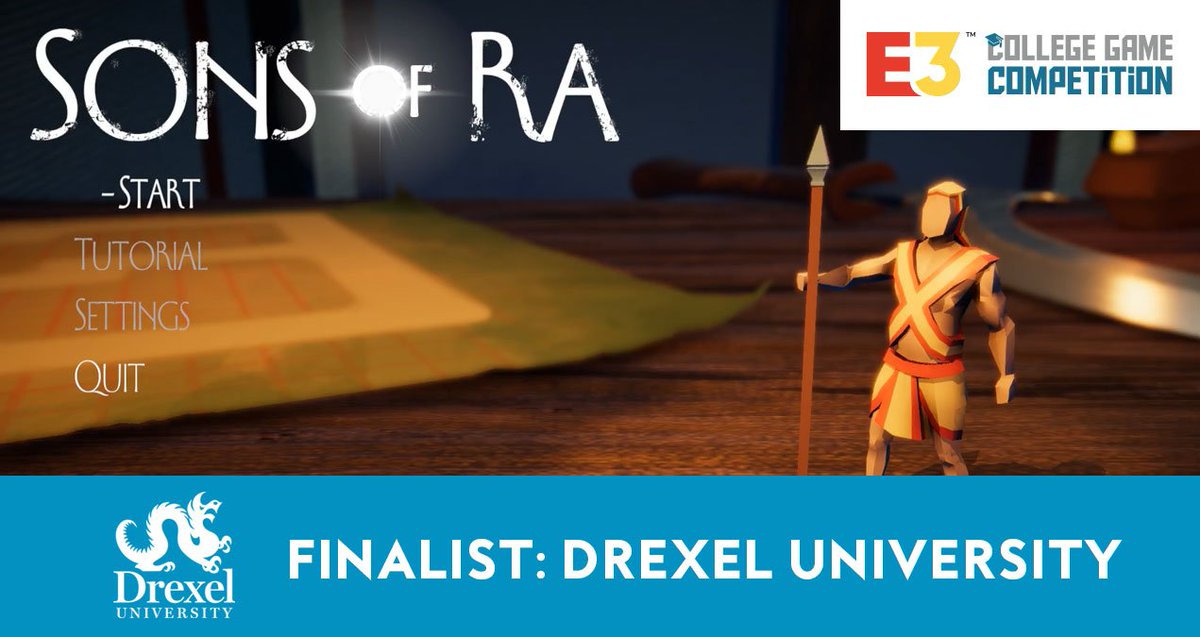 E3's tweet photo. We’re pleased to announce the five finalists in this year’s #E3 College Game Competition! Congrats to our third finalist @DrexelUniv, your submission is in the running to be featured at #E32019! https://t.co/bTniJfwI9E https://t.co/Wljj4Mzmh5