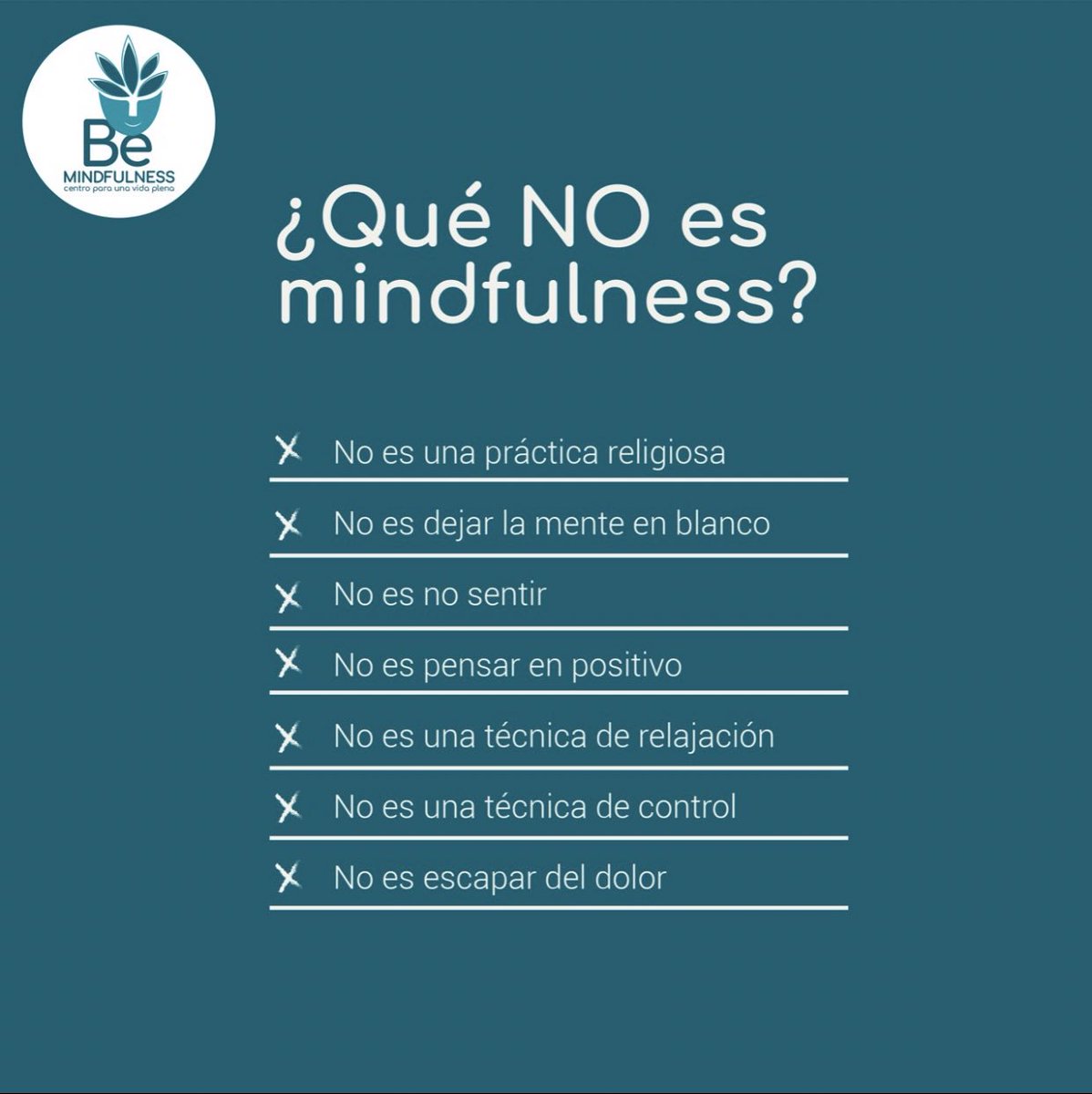 MindfulnessBe's tweet photo. Saber que no es Mindfulness es crucial para entender esta práctica que cada vez es más común https://t.co/NELC8Cyktu
