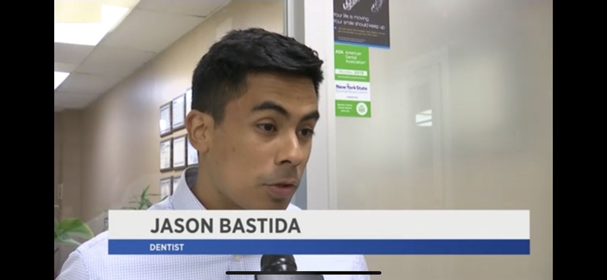 DrJBastida's tweet photo. https://t.co/R6kR1DQ0x5

Recently interviewed by @NY1 as part of a feature on local #smallbusinesses in Queens. Check it out. #queensdentista https://t.co/cQ02GucOKL