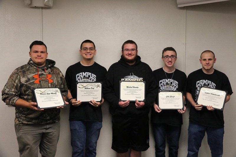 USD261's tweet photo. Haysville BOE recently honored the @CampusBowling team for their exceptional season. Both girls &amp; boys won the state title this year! #ColtStrong #USD261derful https://t.co/LTp3GgXfQd