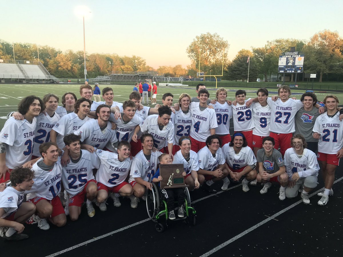SFSAthletics's tweet photo. ⚔️ Varsity Lacrosse 🥍 

🏆 Regional Championship 🏆

St. Francis de Sales 9

Ottawa Hills 6

Final #VictoryIsOurs 

Knights defeat the Green Bears to claim the @OHSAASports D2 Region 5 Championship! They will face Chagrin Falls in the State semifinals next Wednesday.

#GoKnights https://t.co/khD2cIoLkp