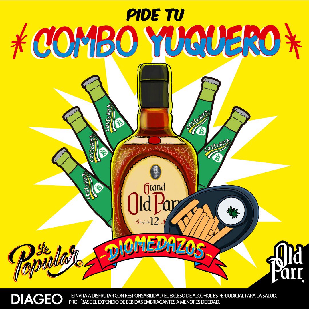 lapopulartienda's tweet photo. Este sábado en #LaPopular pide el Combo Yuquero: una botella de Old Parr y nosotros te regalamos 5 costeñitas y la picadirri de yuquitas fritas con suero. #AyChuchi | Vamos a celebrar el cumpleaños del Cacique con toda! #Diomedazos | *aplica para botellas 750cc. https://t.co/ezi2QGF0cp