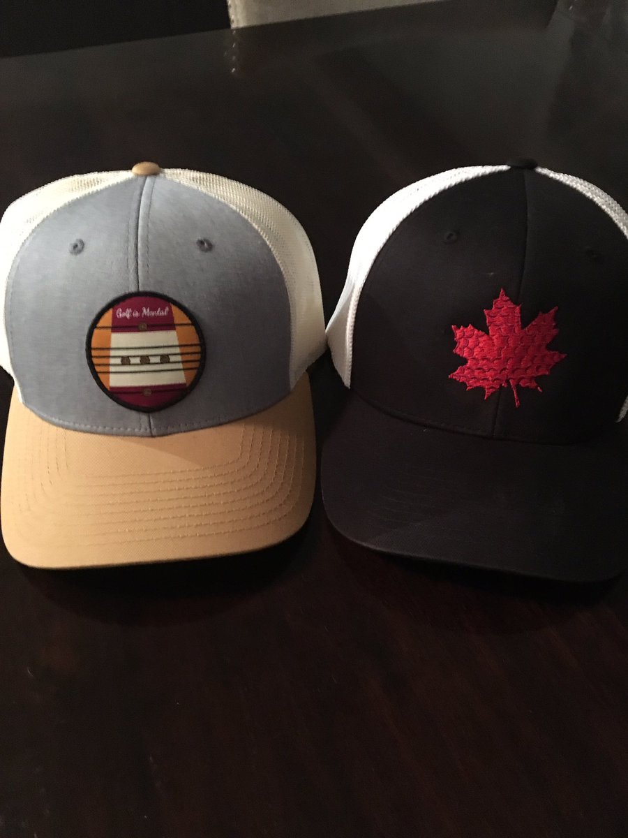 36aday's tweet photo. Golf weekend and reppin’ a couple cool Canadian brands (Ok, one cool one and mine). My game is not exactly sharp yet but the hat game will be on point. @golfismental #persimmon #daysof36 https://t.co/TkNqva6gqi