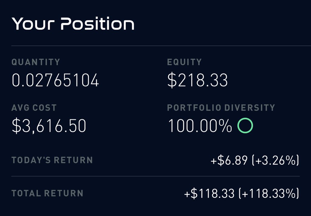 I’m starting a thread right now. I’m not gonna touch this. Not until we’re completely parabolic. This thread will be a reminder to my noCoiner friends about what a $100 dollar bet could have been, and that it’s not too late to buy  $BTC. Bought it on my birthday .