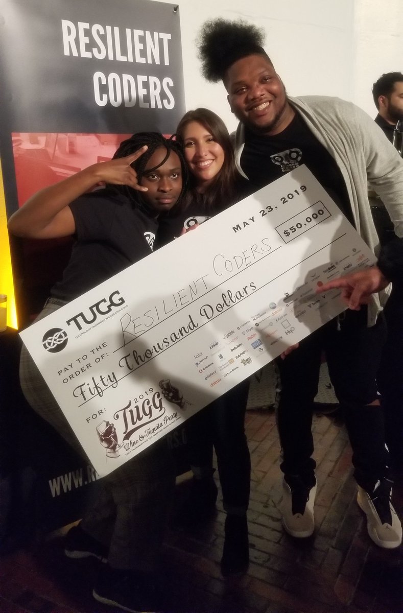 scastanos_'s tweet image. Hell yeah!!!!! Thank you to all who voted for us @resilientcoders tonight @TUGGorg!  #PartyWithTUGG #teamtequila