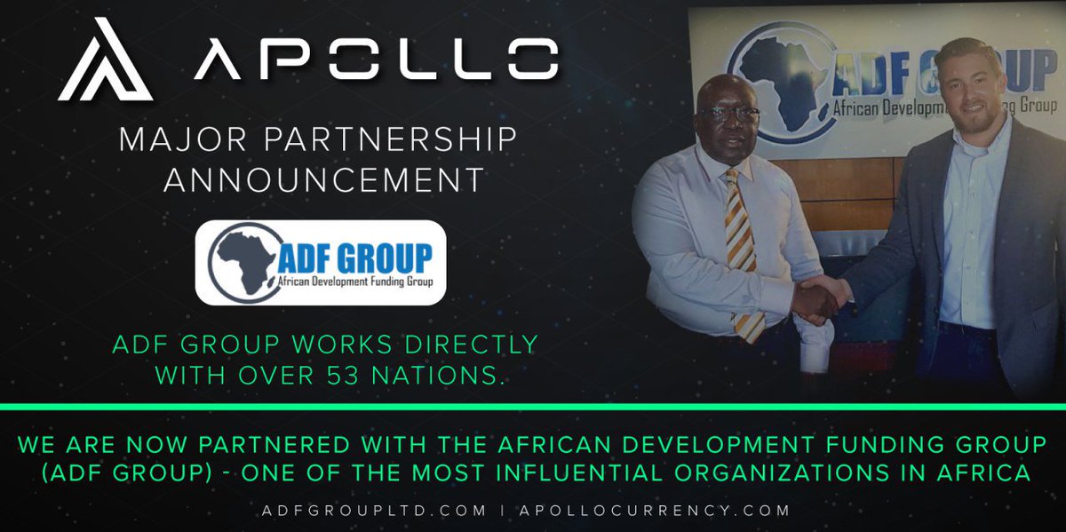 garylbrowning's tweet photo. Apollo is partnered with the ADF group which deals directly with over 53 nations at the presidential/ministerial level.
https://t.co/lbLbPlYaFb
Apollo is in at the highest levels. This is real and just a taste of what's to come. #3rdgenerationblockchain #APL https://t.co/v0Wbkd9hmg