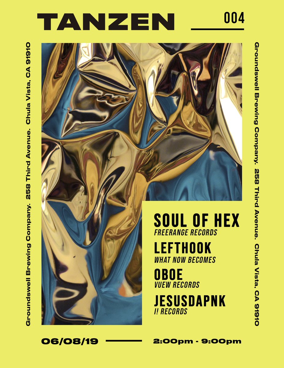 perfectdose619's tweet image. June 8th guys, get ready for the fourth edition of Tanzen as we host Tijuana icon @SoulOfHex 🔊🔊
RSVP: bit.ly/2HnXwbE
RA: bit.ly/2VZ4TOJ
#PerfectDose #Tanzen #housemusic #techno #deephouse