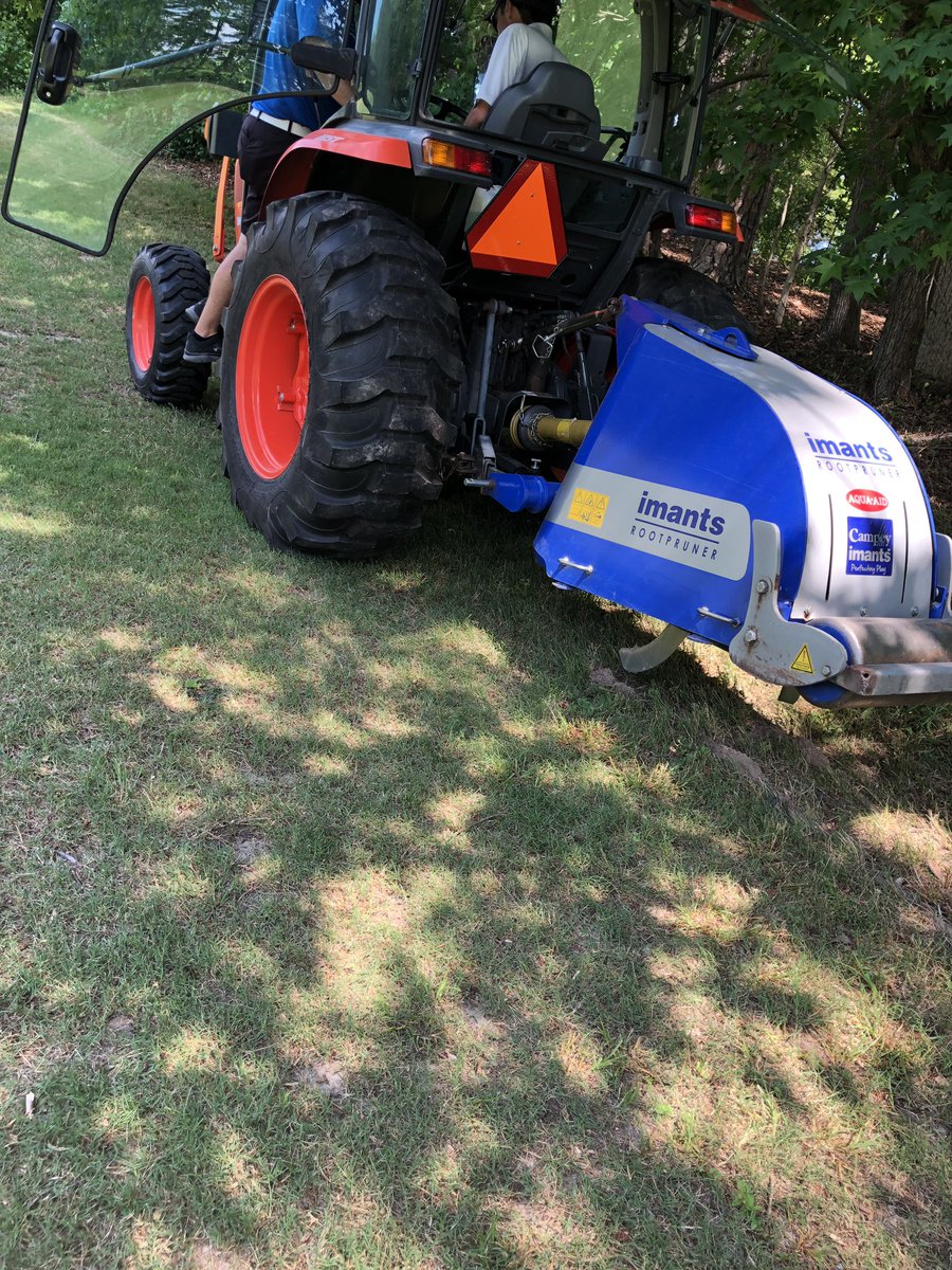 Slicing through some roots at Duke University Golf Course this week!