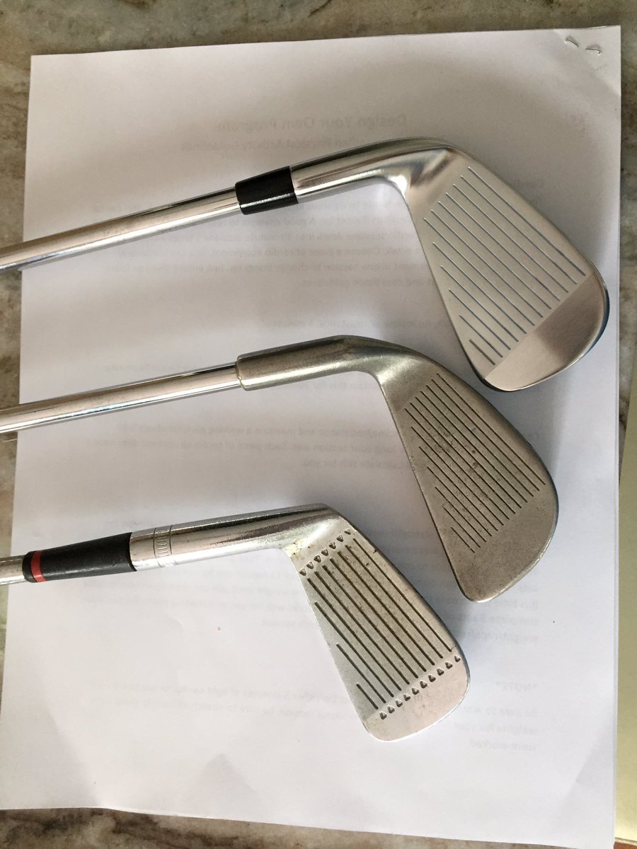 Mikejac19722392's tweet photo. @BIGOGGIEGOLF, I am just comparing the 3 styles off golf clubs 2 iron from when I don’t know to 1980ies ping 3 iron to my new AP3 irons, how small is that 2 iron. https://t.co/neUlHtJ6dJ