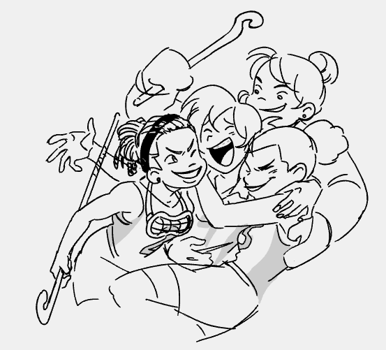field hockey kid doodles 