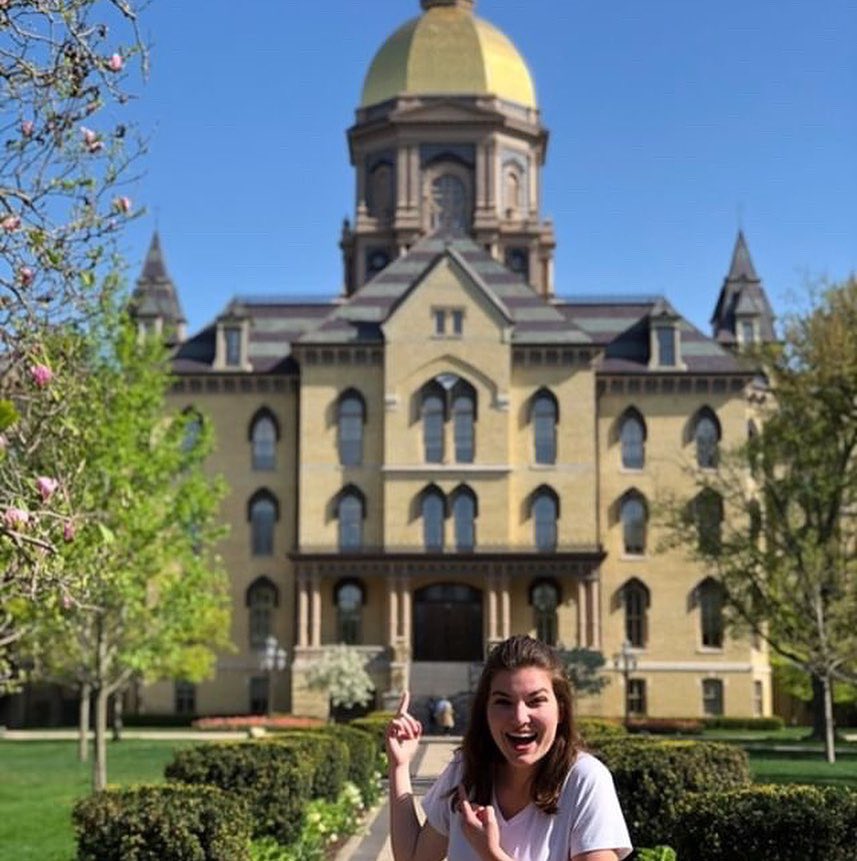 NDadmissions's tweet photo. βMy first year was so PERFECT (Iβm honestly speechless sometimes at how lucky I am) - August cannot get here fast enough!β - Rising Sophomore Macy Mateer on her freshman year at #NotreDame.
Sheβs double majoring in Film, Television, and Theatre & History. #whyND #ND2022 https://t.co/xlpffb61vA