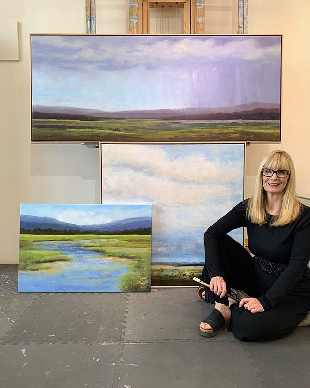 New paintings by Jamie Kirkland arriving daily for her upcoming solo exhibition June 7th from 5-7pm. Pop by the gallery for a sneak peak! .
.
.
#arthappy #gallerylife #jamiekirkland #artexhibition #art #artist #landscapepainting #abstractart #color #santafeartist #localartis…