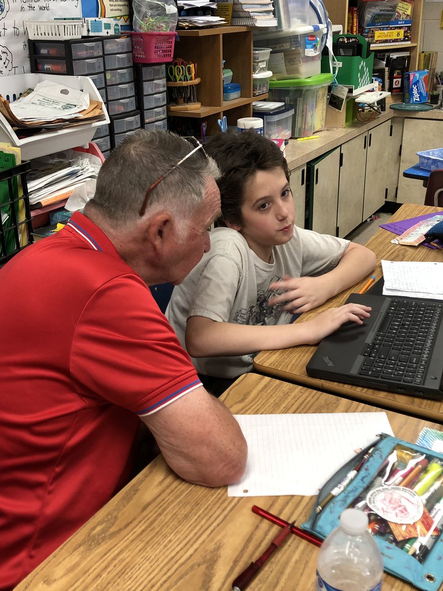cdbauer's tweet photo. We are putting on finishing touches for our #GeniusHour research and projects Thank Goodness for #Volunteers Love you ❤️ Papa Skip and Mrs Lewis @Lruffieux @Ellisdebk #GR8GBE https://t.co/pCPJ28xnc1