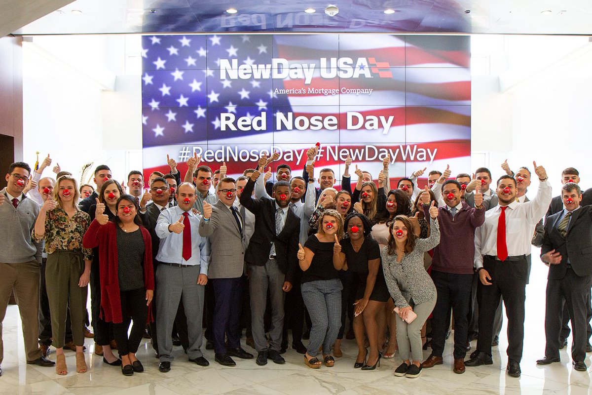 NewDayUSA's tweet photo. NewDay USA is proud to join the national Red Nose Day fundraising campaign this year in an effort to help end child poverty. To learn more about Red Nose Day and how you can join the cause, visit their website at: https://t.co/TMbv5i4Ipg #RedNoseDay #NewDayWay https://t.co/xMZszyBKSD