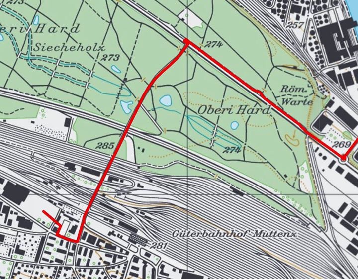 laufenverbindet's tweet photo. Aktuelle Info ❗️Aufgrund der Gefahr von umfallenden Bäumen im #Hardwald haben wir die Strecke 9 im Bereich Rheinfelderstrasse / Grenzacherstrasse angepasst. Dadurch wird die Strecke 1,5 km kürzer und ihr seid schneller und sicherer auf dem Campus der FHNW im Ziel. https://t.co/1uhmX1pLmh