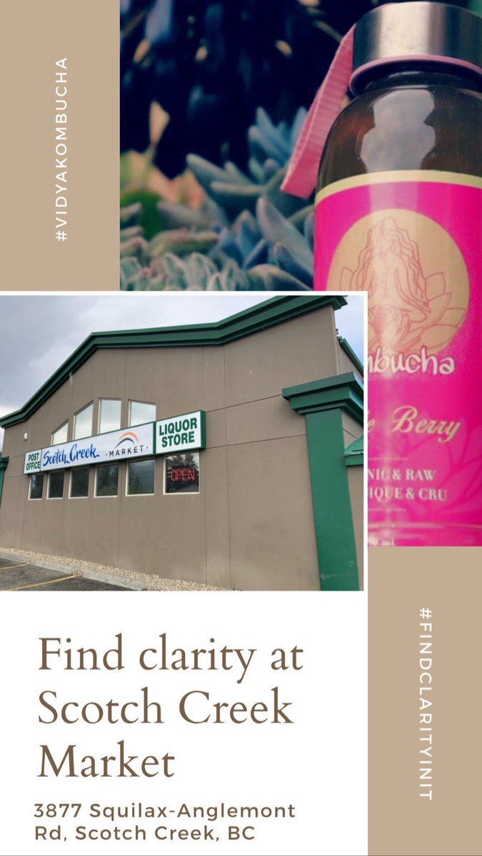 #vidyakombucha #findclarityit #scotchcreekbc