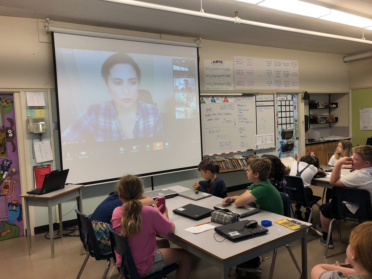 Mr_Lister's tweet photo. Grade 4 students thrilled to participated in a video call with conservationist Katie Schuler who talked about her passion for the relatively unknown and critically endangered pangolin. #bipedal #sd33learns #connectionsbasedlearning #explorerclassroom @NatGeoEducation https://t.co/RcX5p8mRiX