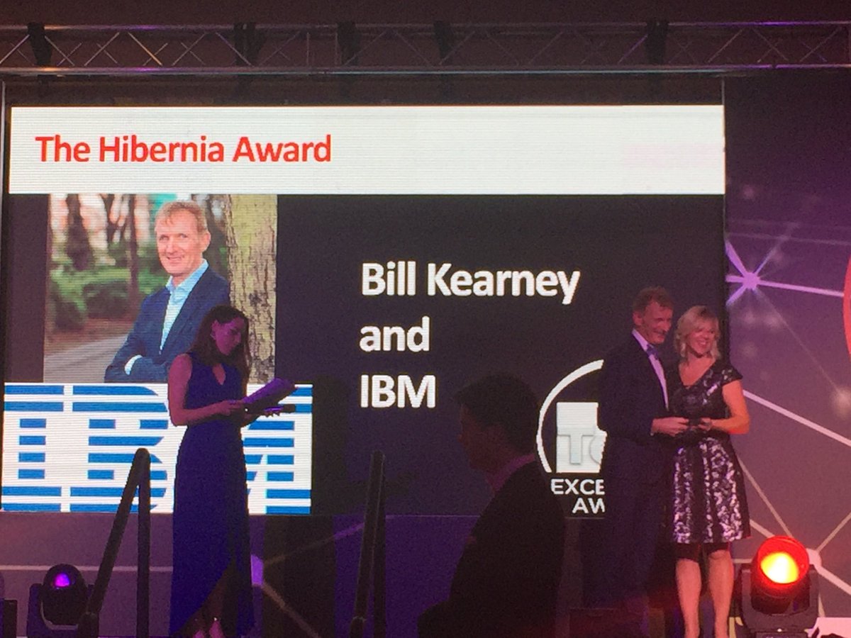 SineadScully's tweet photo. Congratulations ⁦@BillKearneyI⁩ for winning Hibernia Award. ⁦@ibm_in_ireland⁩ https://t.co/kseeJi3JDX