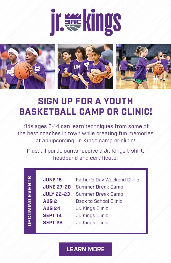 SacParentMag's tweet photo. Sign up for a Jr. Kings Youth Basketball Clinic! 🏀 - *|https://t.co/SZiboVrv9t|* https://t.co/CBWCDnkwRa
