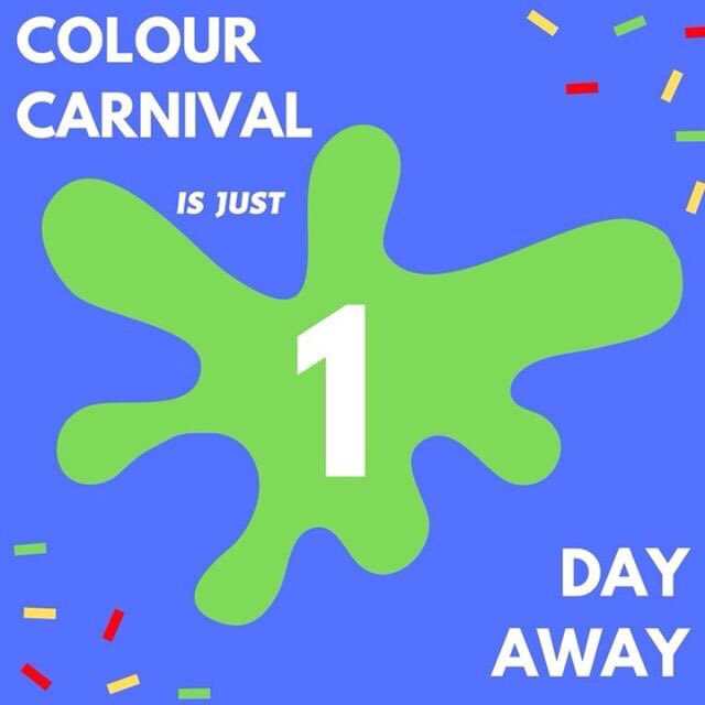 Less than 24 hours until Colour Carnival! We’re looking forward to having a good time and seeing everyone show their school spirit!💚💛💙❤️💜🎡 #HuskyPride