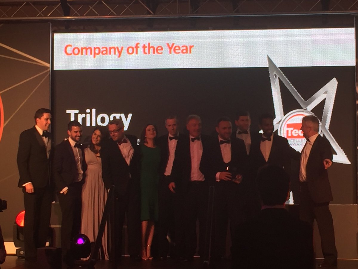 SineadScully's tweet photo. Well done ⁦@trilogytech⁩ on winning Company of the Year. Well done . #techex19 https://t.co/jeEMOLdiTG