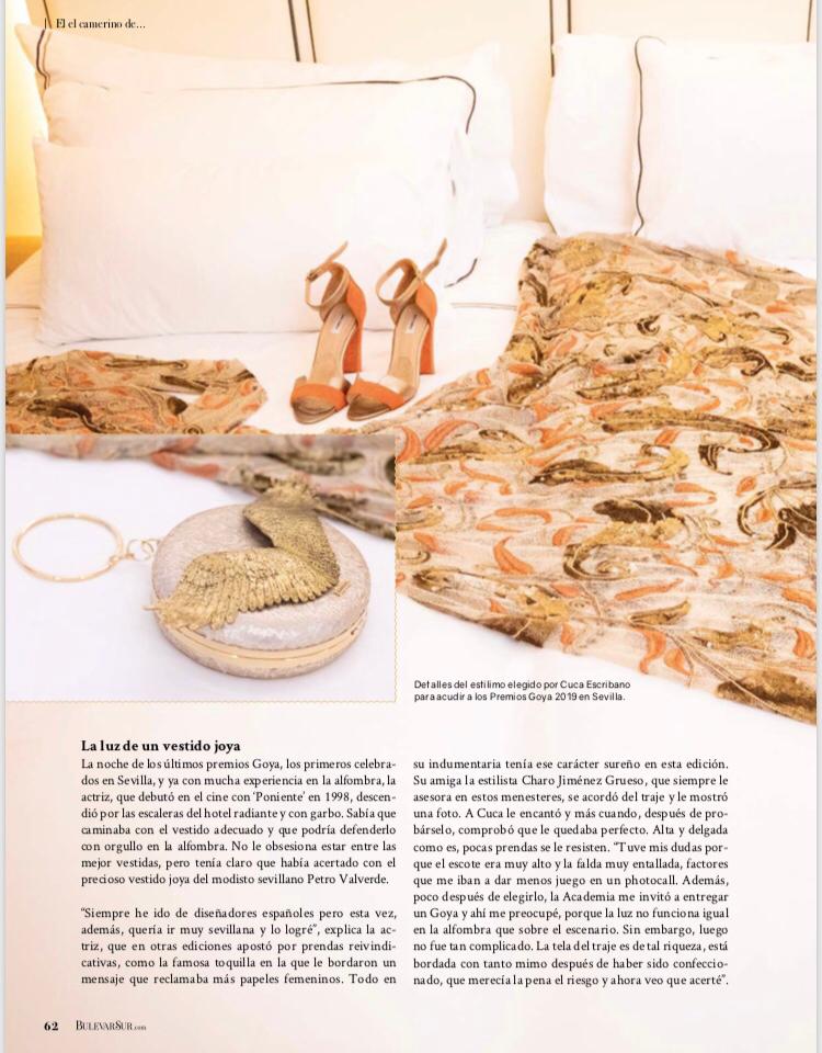 BOBO_Esp's tweet photo. Les compartimos esta divertida entrevista que la revista @BulevarSur realizó a #CucaEscribano durante los premios #GOYA de la @Academiadecine 👏🏻✨ #SomosBOBO #BOBOInternacional https://t.co/X0QwqFX4kU