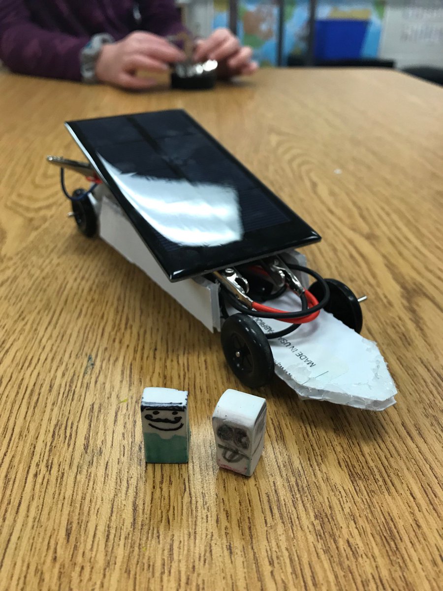 RelayEducation's tweet photo. These little people are ready to race their #solarcar into the future. This car was made by Gr. 5 students in #Edmonton #STEMeducation #STEMkids #science #technology #relayeducation #energyliteracy https://t.co/F89k6owaUG