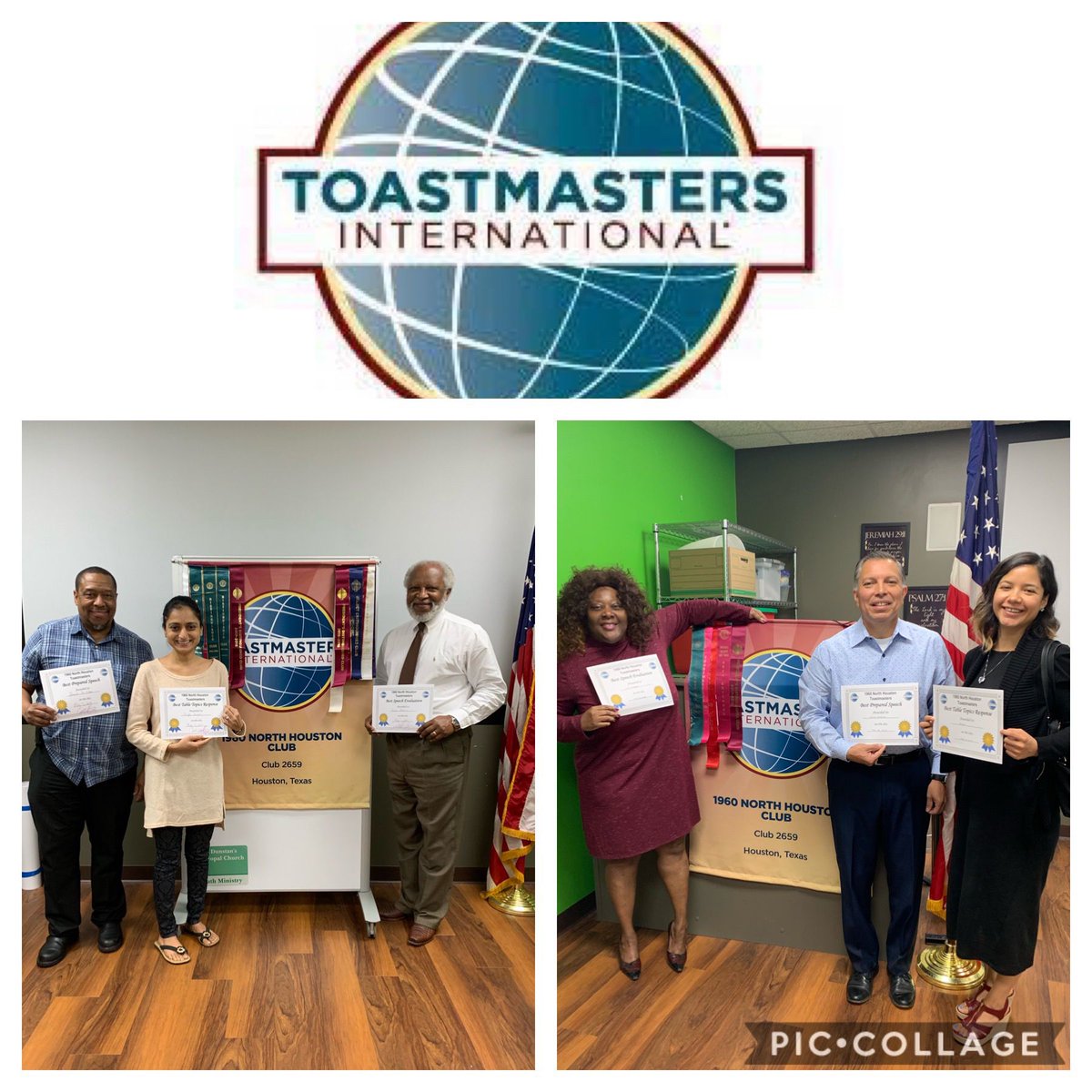 1960toastmaster's tweet photo. We are happy to recognize and congratulate our award winners from previous weeks! 🎉✨ We are proud of you! 👏 https://t.co/hhBXaSrG9Y
.
#Toastmasters #NorthHouston #WhereLeadersAreMade #PublicSpeaking #Leadership #PersonalDevelopment #ProfessionalDevelopment  #fun #congrats https://t.co/NNgkbcPQcB
