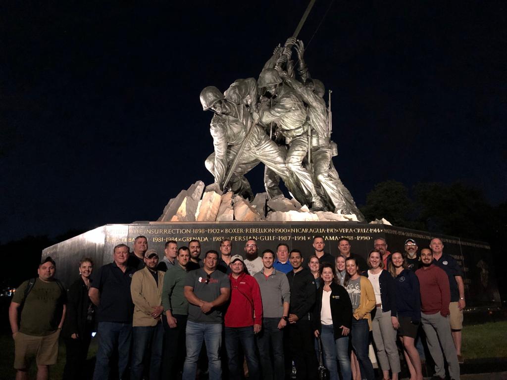 ConcernedVets's tweet photo. CVA staff had a great time at #VOTH2019. As a fitting end to several days advocating for veterans in Washington, we visited the national monuments, many of which honor those who paid the ultimate sacrifice for our freedoms. https://t.co/gBX4Vvj1T8
