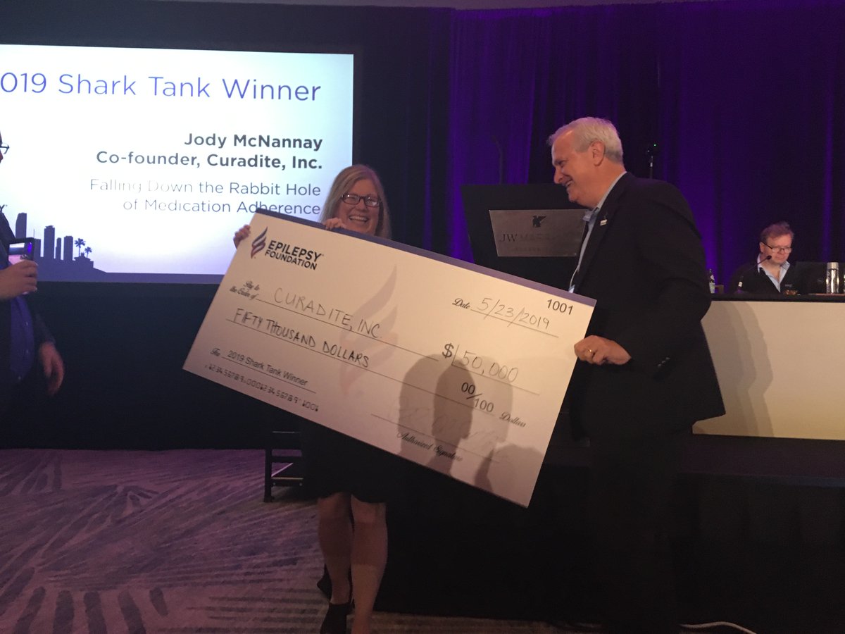 curadite's tweet photo. Accepting congratulations from National Epilepsy Foundation. https://t.co/fDUctArWbk