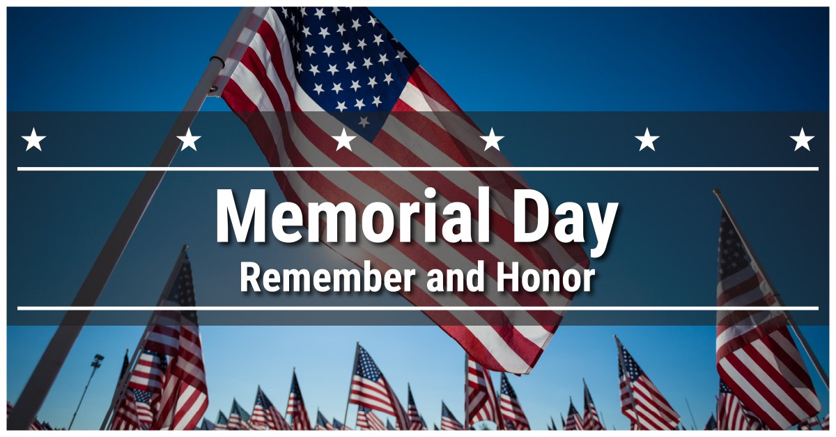 SprigElectric's tweet photo. Each Memorial Day we remember the military men and women who lost their lives defending freedom and democracy. We also acknowledge those who lost family and friends in the line of duty. As you enjoy your holiday, take time to honor the memory of those who've served. #MemorialDay https://t.co/WjiV2Qq7NU