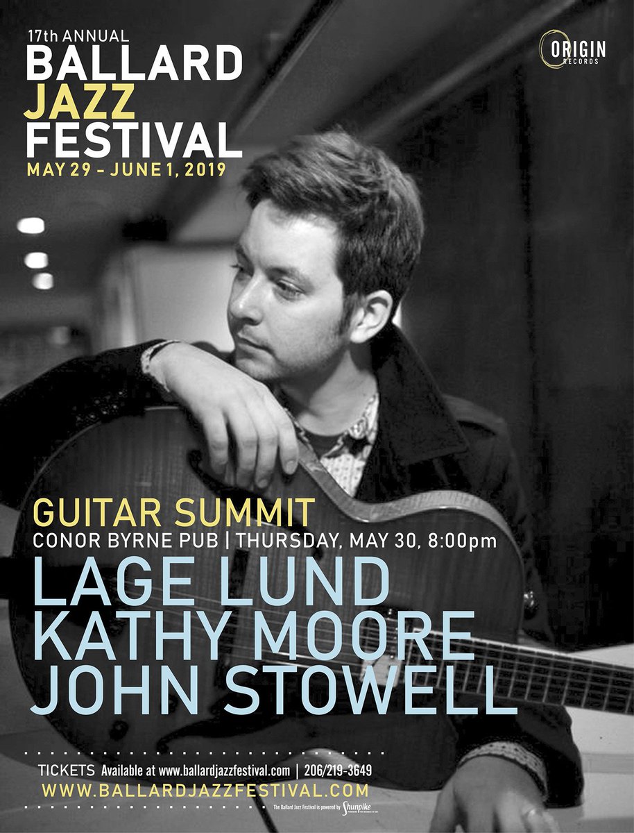 BallardJazzFest's tweet photo. Thursday, May 30 - The Guitar Summit at Conor Byrne https://t.co/Lsx3zuRznz #visitballard #jazzguitar #jazz #northwest @originrecords https://t.co/FSxHuUM0nw