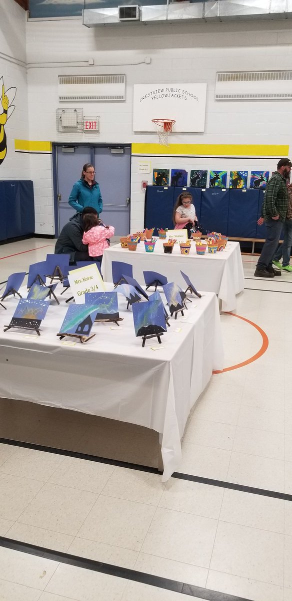 LPS_Crestview's tweet photo. First Annual Crestview Art Show is a hit! Huge turn out to see student art work. Well done students, staff and school council!#LPStb https://t.co/8ZGSfugcyK