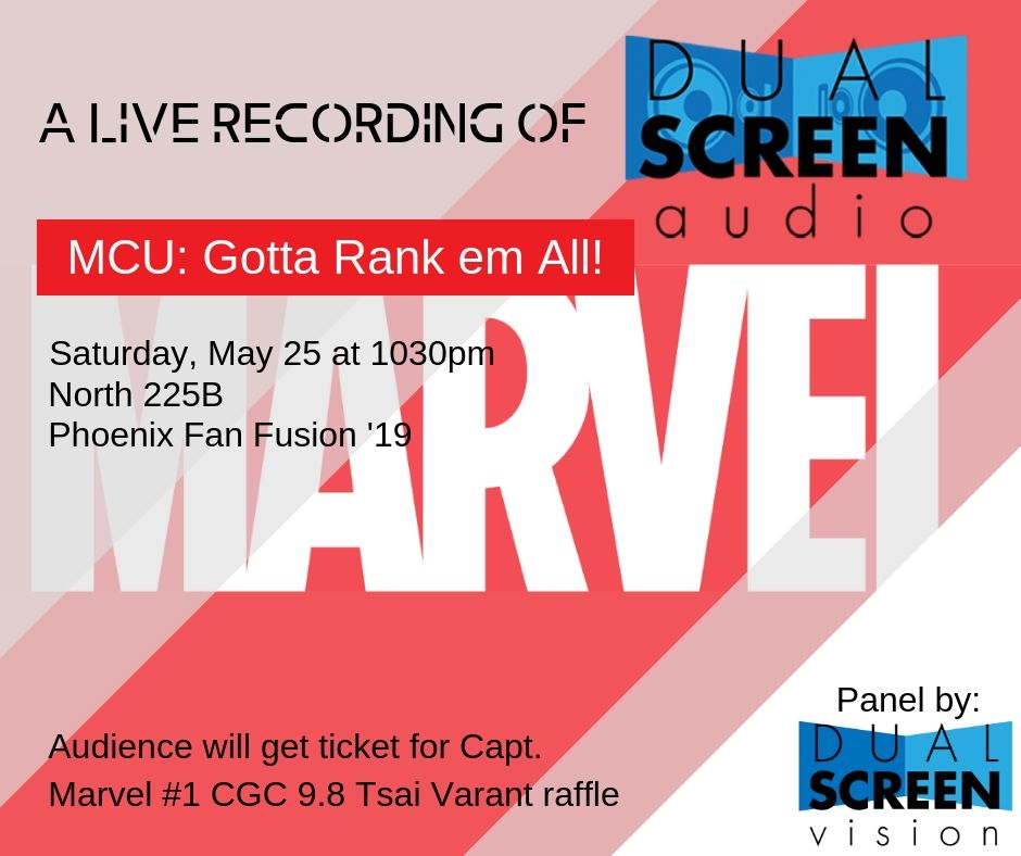 DualScreenVis's tweet photo. Today's panel was a ton of fun! Thanks to everyone who came!!! We are very excited for Saturday's panel. Hope to see everyone there! (It's a smaller room, hope we have plenty of space)
#PhxFanFusion
#MCU
#phoenixfanfusion2019 https://t.co/0t6h263dwl