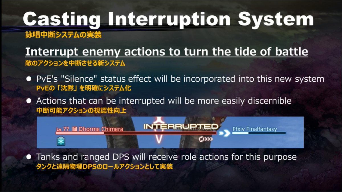 マリア 5 4終了 詠唱中断システムの実装 敵のアクションを中断させる新システム Pveの 沈黙 を明確にシステム化 中断可能アクションの視認性向上 タンクと遠隔物理dpsのロールアクションとして実装 Ff14 マリア 5 4終了 詠唱中断システムの実装 敵のアクションを中断させる新システム Pveの 沈黙 を明確にシステム化 中断可能アクションの視認性向上 タンクと遠隔物理dpsのロールアクションとして実装 Ff14