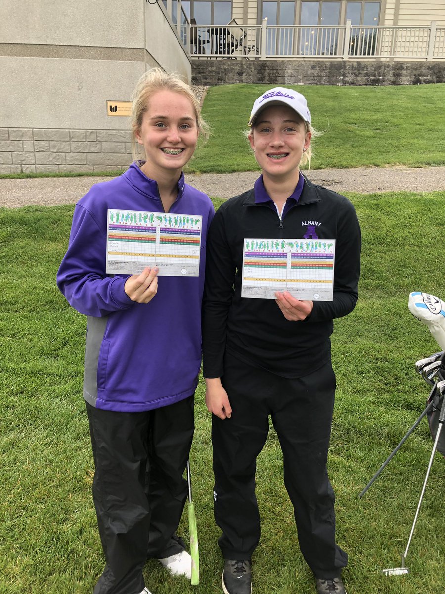 GirlsAlbany's tweet photo. Low 9 hole scores from Kaiya 37 and Abby 44 in wet conditions at AGC🏌️‍♀️Great playing girls! https://t.co/QaaUQykkXD
