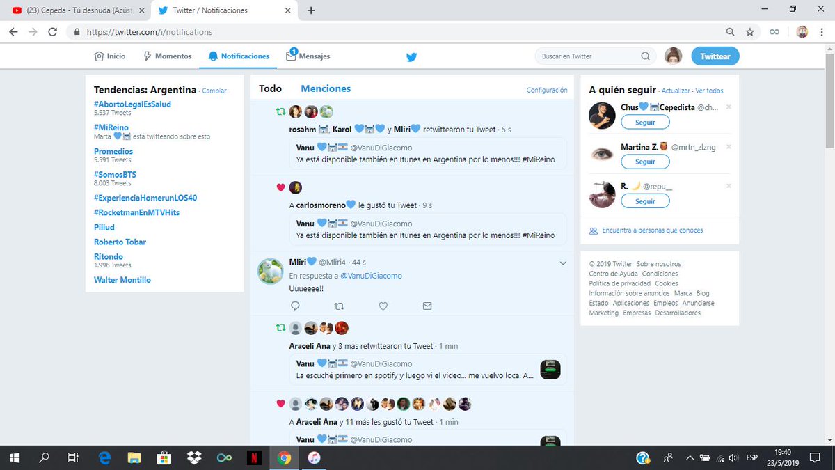 Luis!!!!! #MiReino segundo TT en Argentina!!!! <a href="/cepedaoficial/">Luis</a>