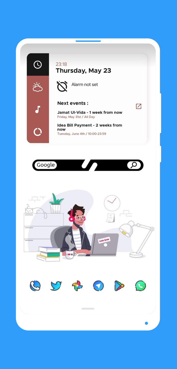 ratinvirgo's tweet image. Really like #microsoftlauncher
#Widgets 1 Exquigets @kushaljain94
#Widgets 2 @LuisMinaya_C
#icons @lkn9x
#wallpaper @b3nnyV89