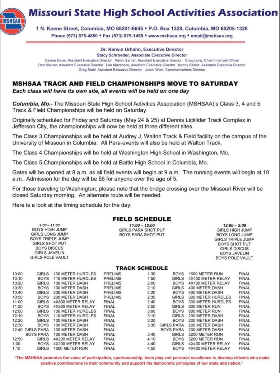 Change of plans, same goal! Adrianna will be competing at 9am at Battle High School!