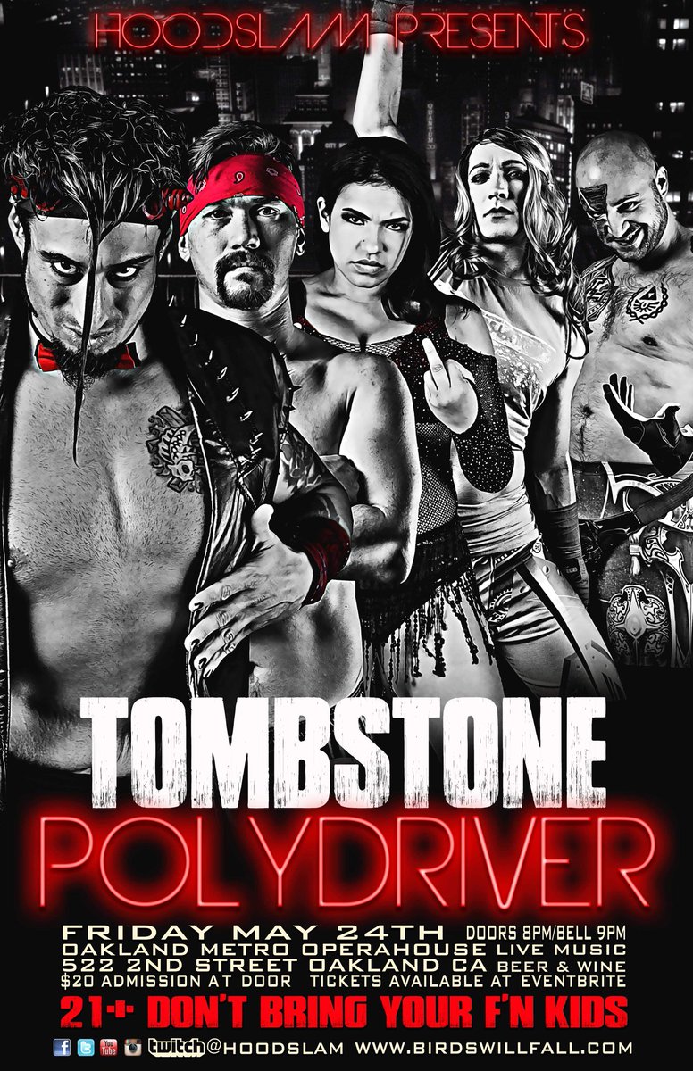 HOODSLAM's tweet photo. #FRIDAY 5/24 #tombstonepolydriver
@BigGuyStuff v @Coach__Nuggs for the #GIG
@JoeyRyanOnline v @richardshhhnary for the #fannypacks
#TheCAUTION v @StonerBrosFTF
@AnthonyButabi v @IAMB510
https://t.co/do8tRPfpmS
#cosplay #wrestling #hoodslam #indywrestling #party #OAKLAND https://t.co/n7nPmlkpQI