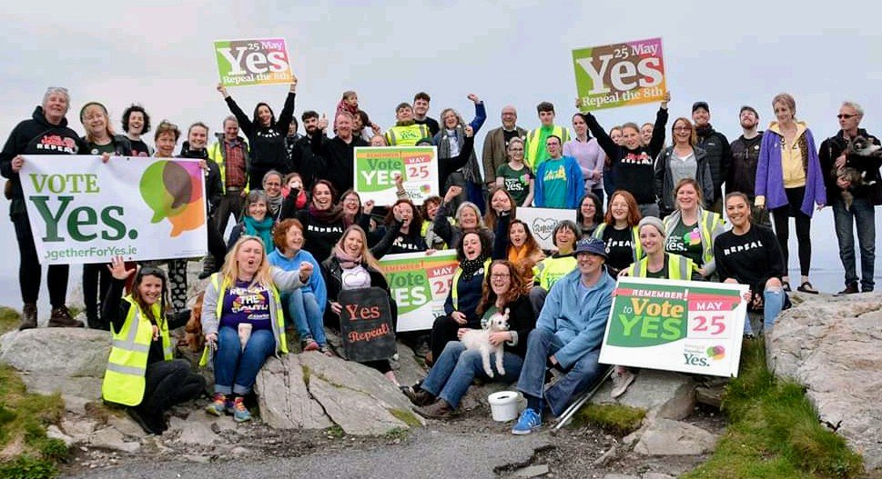 BronaghNiDhn's tweet photo. Repeal brought us all together and a year later we're back on the night before voting day! Vote #repealedthe8th candidates tomorrow people! #LE19 #EUelections2019 https://t.co/u7iGzFmyWl