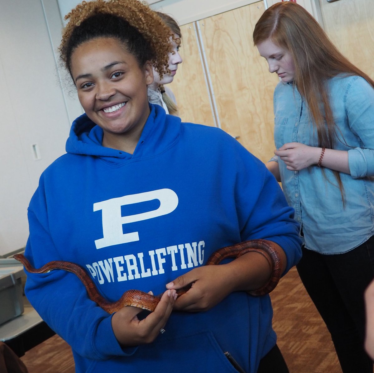PflugervilleLib's tweet image. Teens had a great time at yesterday's Reptile Hangout with @ATXReptileShows. Check out the library calendar to see what the library has coming up for teens this summer bit.ly/2zz3Bgo. #yessnakes #snek #snakecuddles #destress