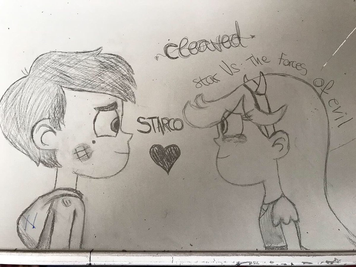 TheLucyGirlPack's tweet photo. @DaronNefcy @DisneyXD So I drew Star and Marco in one of my school's tables, and it was worth it 🌚
Then I painted it on PicsArt and loved it even more 💕
Thank you for this wonderful series. I fell in love with these two :(( #starco #StarVsTheForcesOfEvil #GoodByeSvtfoe https://t.co/l8iefMllX0