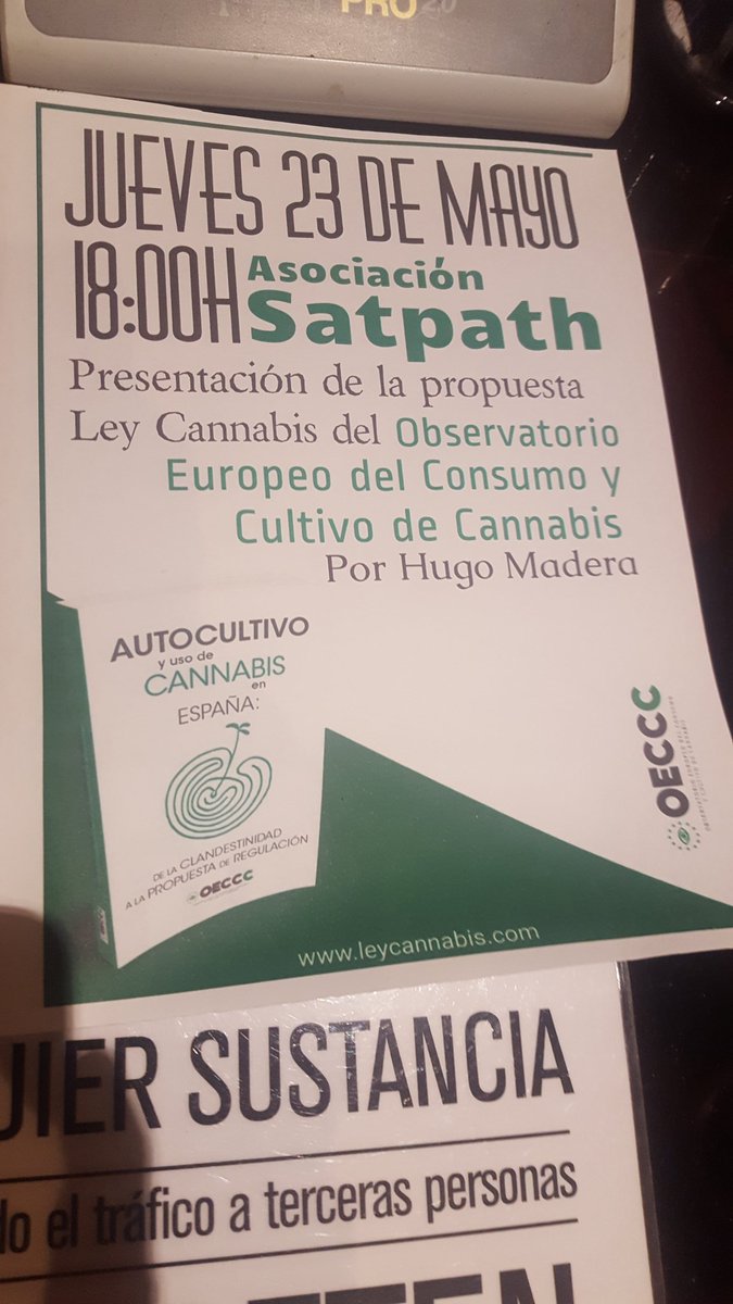 H_Madera_'s tweet photo. Por la tarde estuve en #Satpath presentando este proyecto a las asociaciones y socios de @Cat_FAC, tienen un convenio de colaboración con el @ObsCannabis y por eso consideramos prioritario presentarlo allí https://t.co/W0Me4v14kj