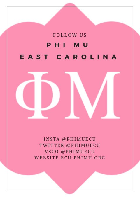 Get to know what Phi Mu is all about!! Follow our social media! #ecu23 #phimu